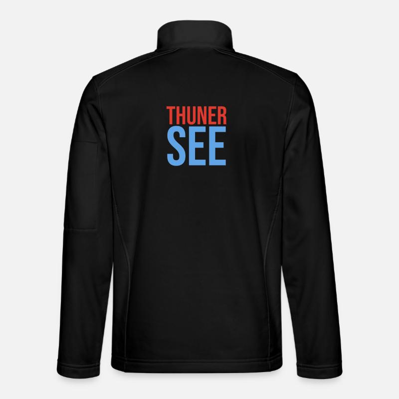 Lake Thun Souvenir T-Shirt - Unisex Softshell Jacket - black