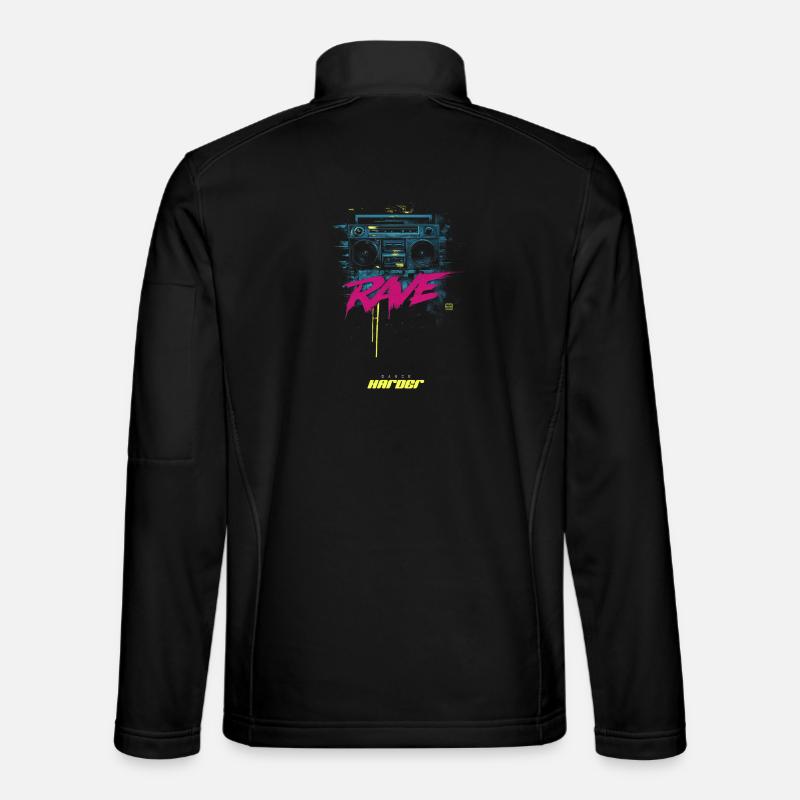 RAVE DAnce harder - Unisex Softshelljacke - Schwarz