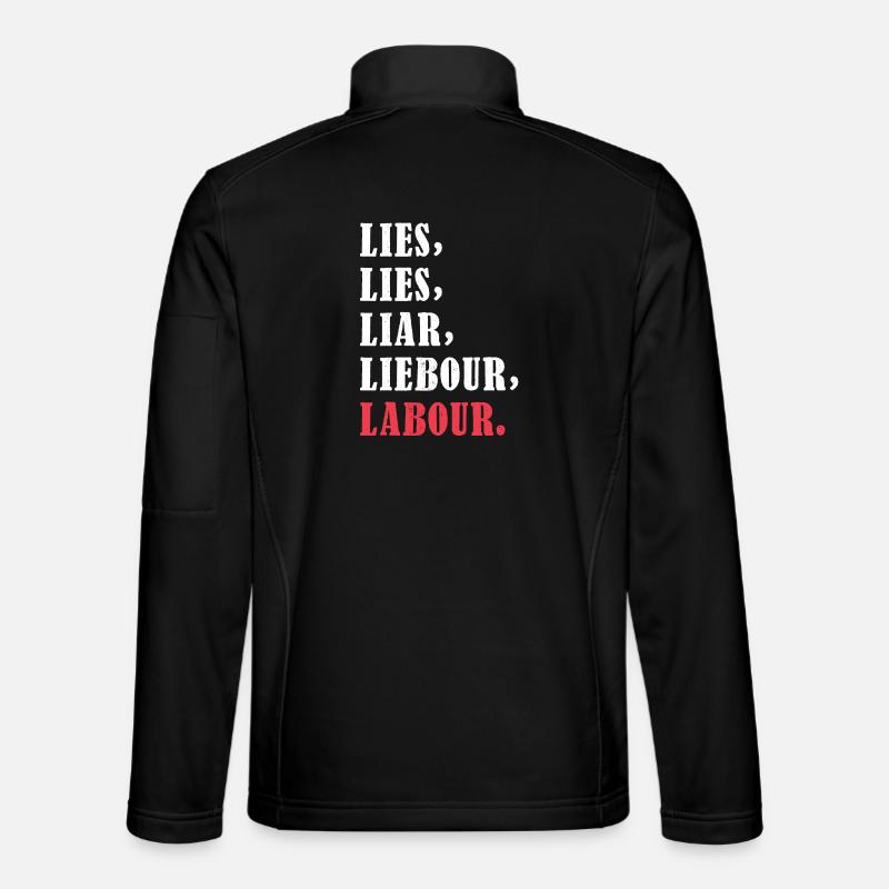 Bold anti-Labour Slogan Typography Design Unisex Softshell Jacket