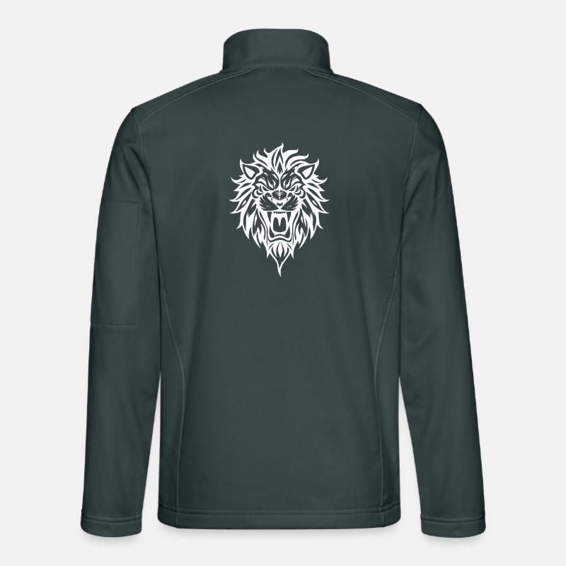 Powerful lion head silhouette Unisex Softshell Jacket