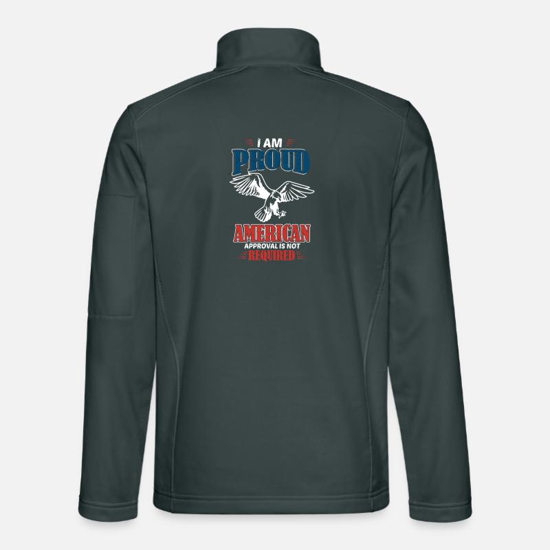 Proud American design with eagle Unisex Softshell Jacket