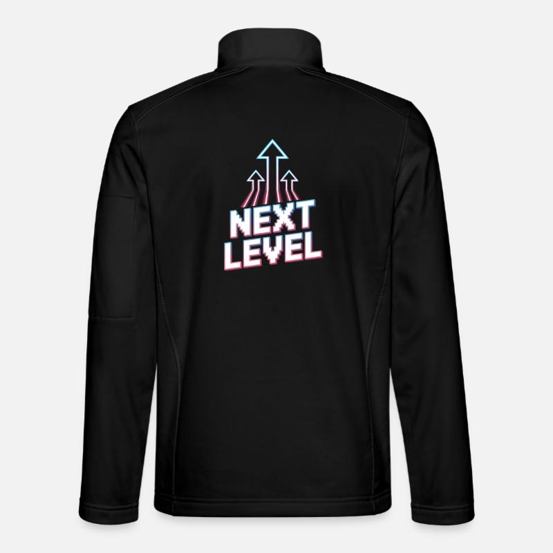 Next Level Gamer Pixel Retro Aufstieg Pfeile Unisex Softshelljacke