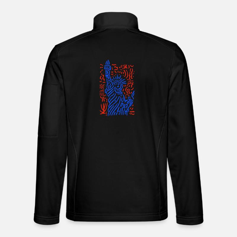 Dame liberté - Veste en tissu softshell Unisexe - noir