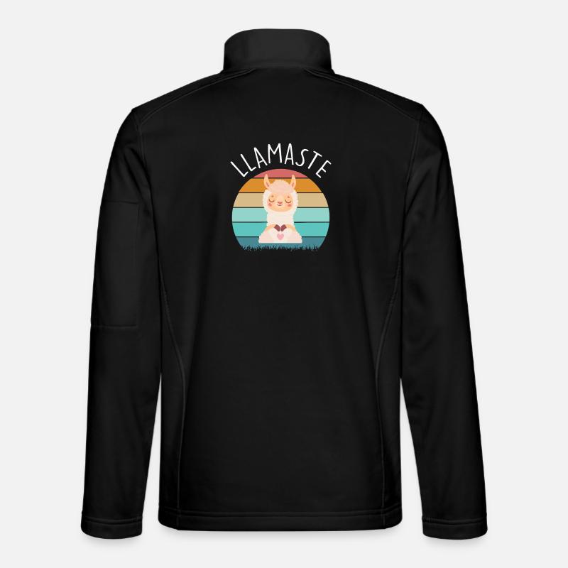 Llamaste yoga - Unisex Softshelljacke - Schwarz