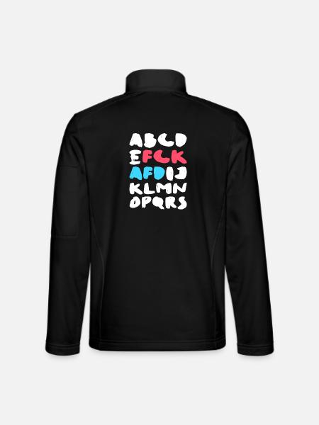 FCK AFD | Political Statement Design - Unisex Softshell Jacket - black - Back