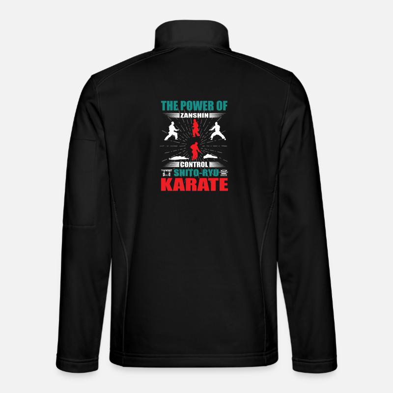 Shito-Ryu Karate Zanshin Design - Unisex Softshelljacke - Schwarz