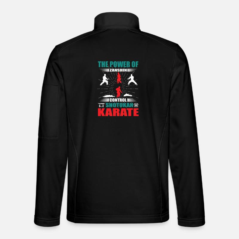 Shotokan Karate Zanshin Design - Unisex Softshell Jacket - black