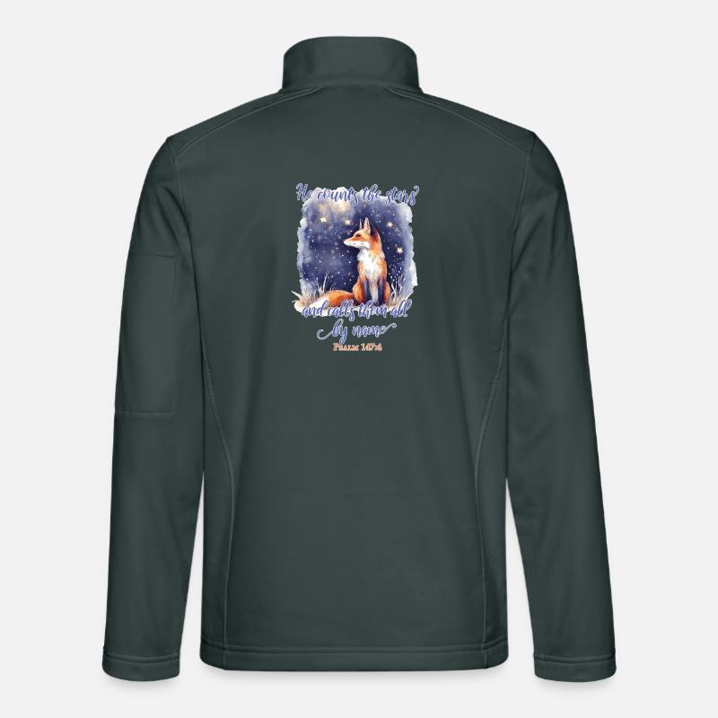 Fox Bible Verse Christian Veste en tissu softshell Unisexe
