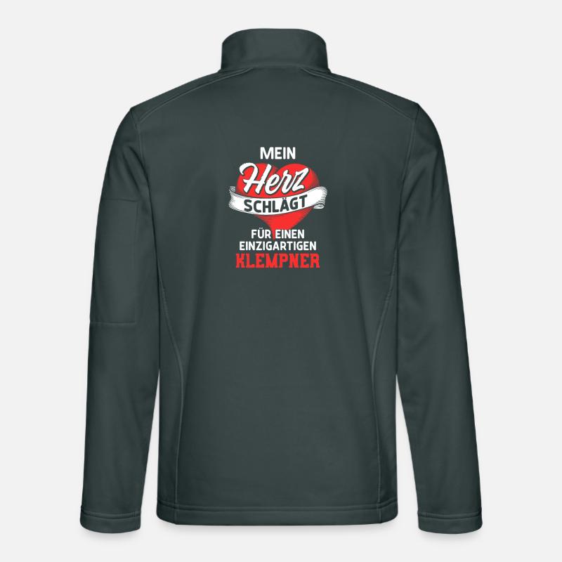 Mon cœur bat pour un plombier / Dire Veste en tissu softshell Unisexe