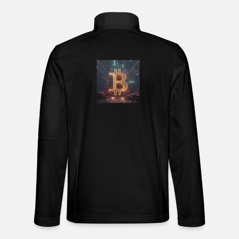 Bitcoin Machtentfaltung – Dynamische Energie - Unisex Softshelljacke - Schwarz