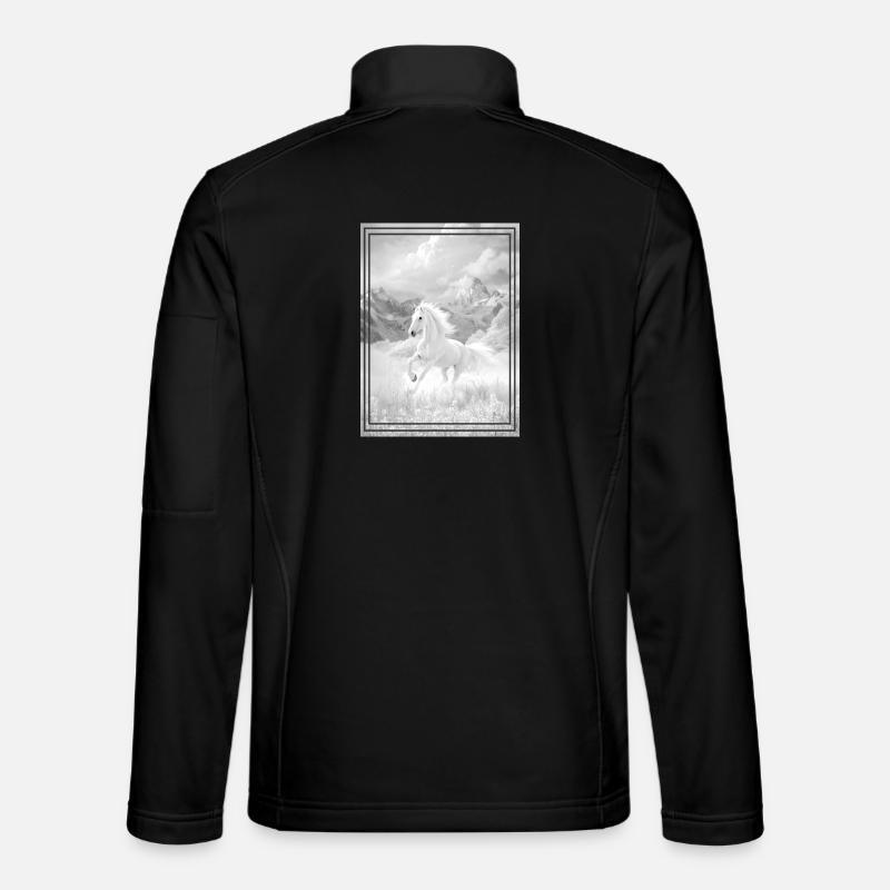 Pferd - Unisex Softshelljacke - Schwarz