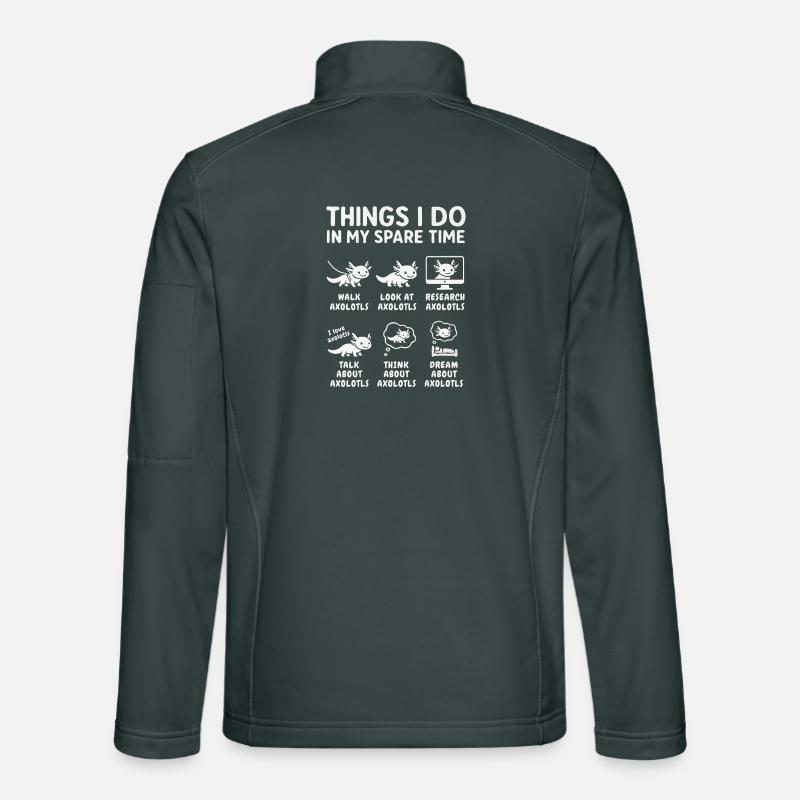 Drôle de passe-temps d’axolotl : temps de loisir Veste en tissu softshell Unisexe