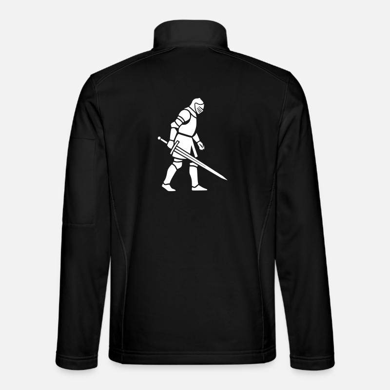 Ritter Symbol Icon Minimalistisch - Unisex Softshelljacke - Schwarz