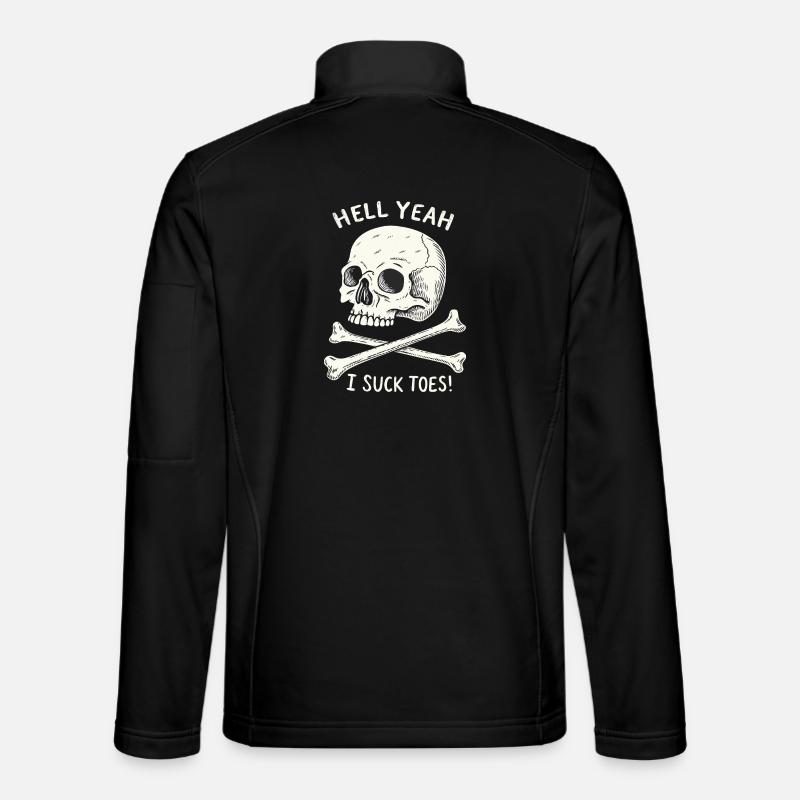Schädel und Knochen Zehenfetisch - Unisex Softshelljacke - Schwarz