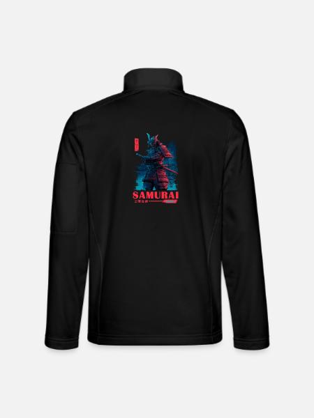 Neon-Samurai Spirit - Veste en tissu softshell Unisexe - noir - Dos