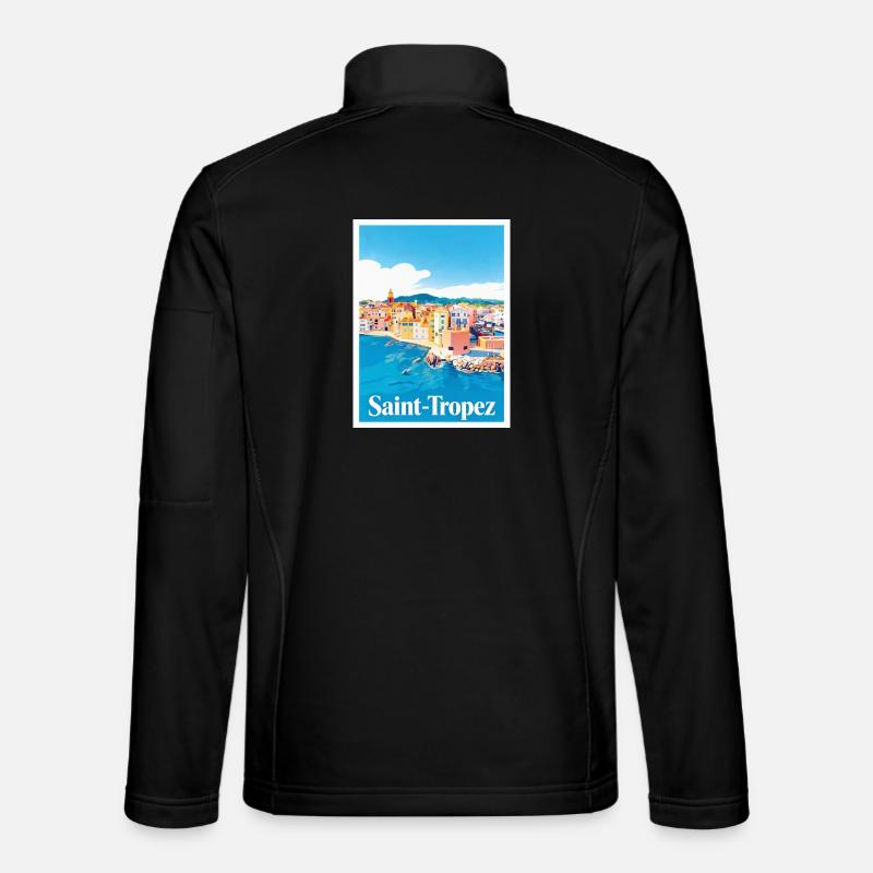 Saint-Tropez Côte d'Azur - Unisex Softshell Jacket - black