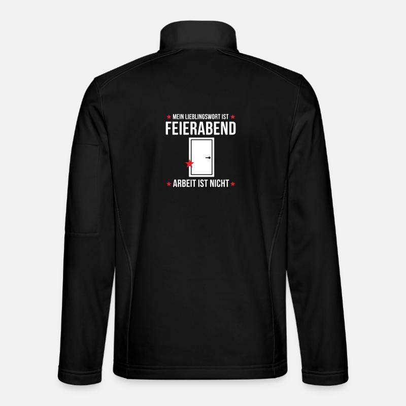 Mein Lieblingswort ist Feierabend Lustiges Design - Unisex Softshell Jacket - black