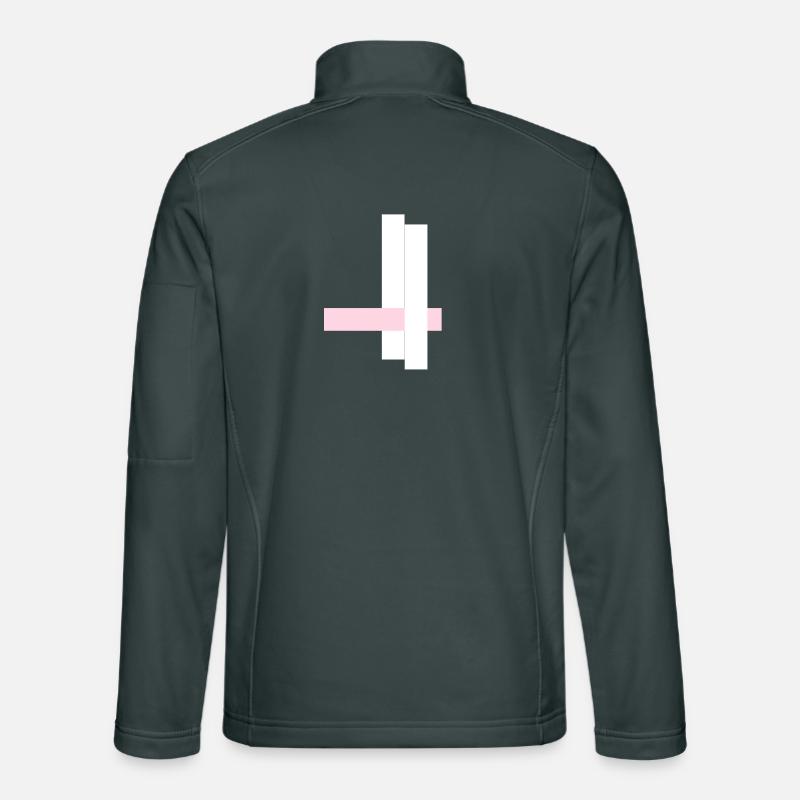 Tours blanches avec ruban rose Veste en tissu softshell Unisexe