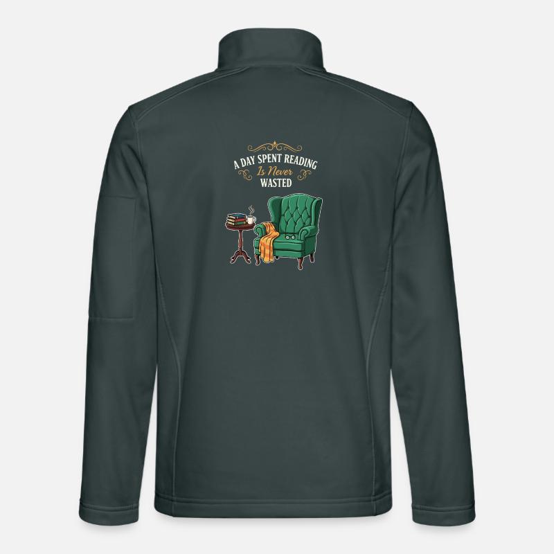 Lese-Humor-Zitat-Tag, der mit Lesen verbracht wird Unisex Softshelljacke