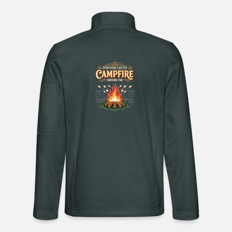 Campfire Marshmallow Everything's Better Campground Unisex Softshell Jacket