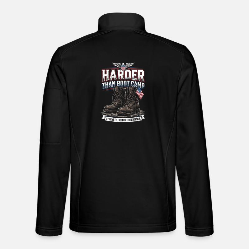 Army Mama Harder Than Boot Camp Boots Unisex Softshell Jacket