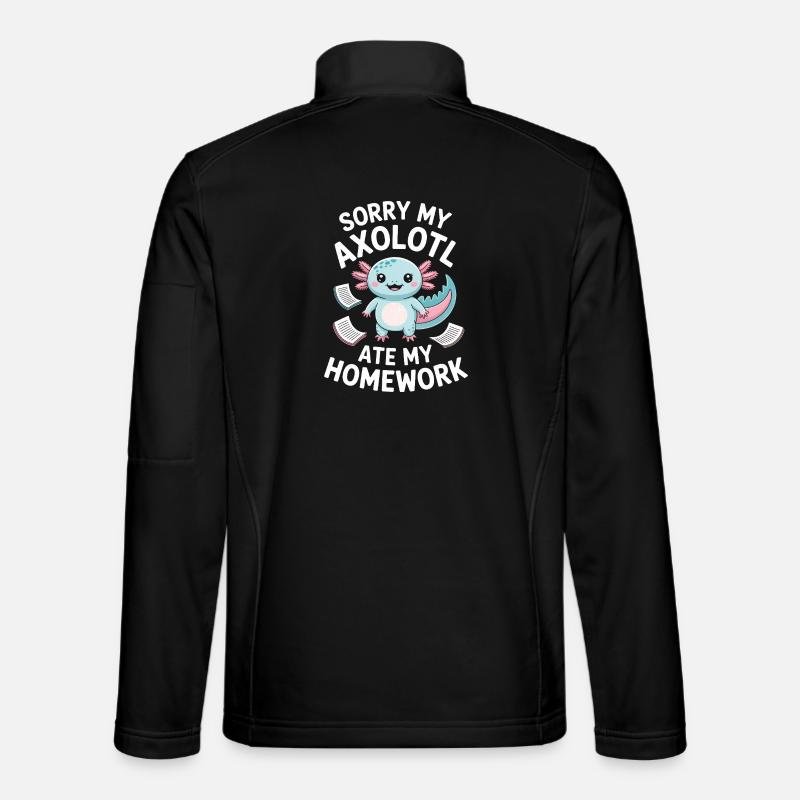 Axolotl Homework Heist - Unisex Softshell Jacket - black