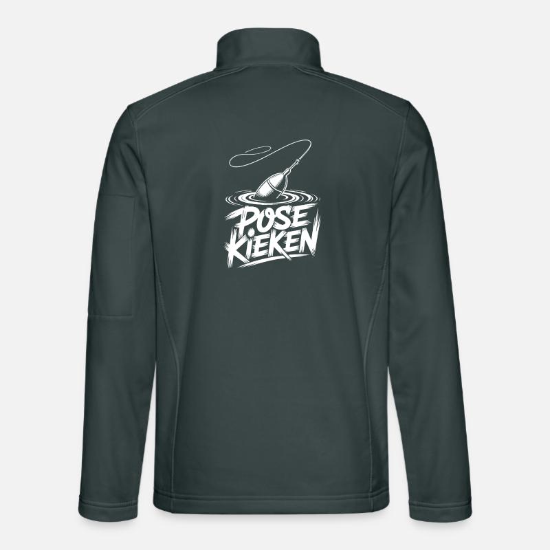 Angeln Spruch Pose Unisex Softshelljacke