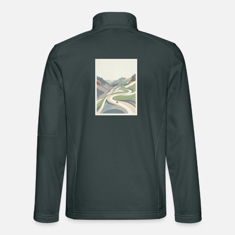 Alpe d'Huez — Radfahrer-Erinnerung Unisex Softshelljacke