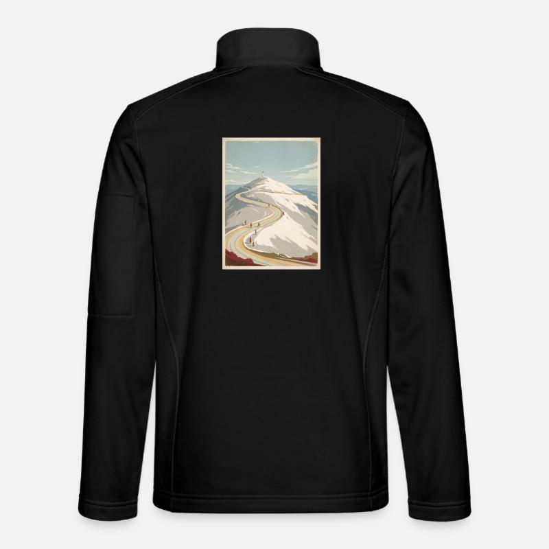 Ventoux Summit Road – Radfahrer-Erinnerung - Unisex Softshelljacke - Schwarz