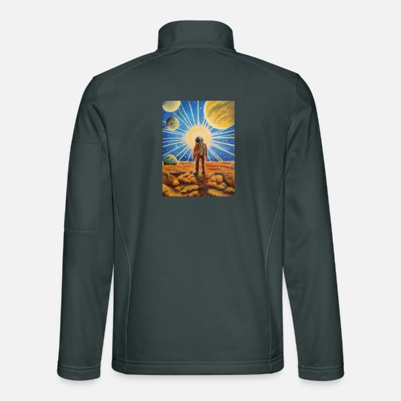 Astronaut auf Mars Unisex Softshelljacke