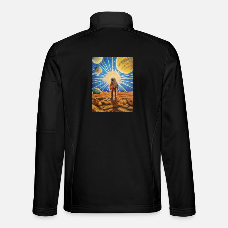 Astronaut on Mars - Unisex Softshell Jacket - black