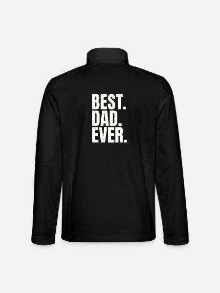 Meilleure Typographie Audacieuse de Papa Jamais - Veste en tissu softshell Unisexe - noir - Dos