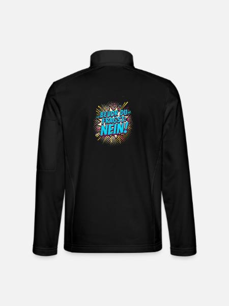 BEVOR DU FRAGST NEIN Morgenmuffel Spruch - Unisex Softshelljacke - Schwarz - Hinten