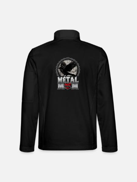 Metal Mom Raven Gift Heavy Metal Woman - Unisex Softshelljacke - Schwarz - Hinten