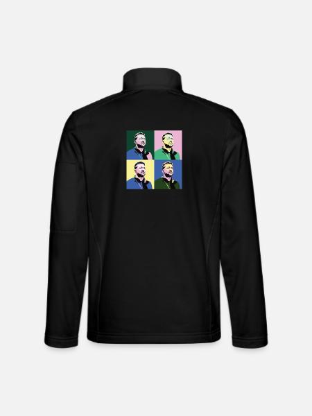 Selenskyj Pop-Art - Unisex Softshelljacke - Schwarz - Hinten