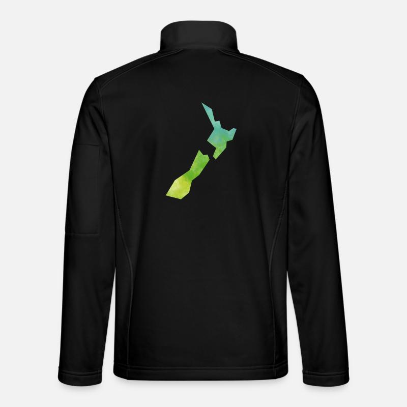 Map New Zealand - Unisex Softshell Jacket - black