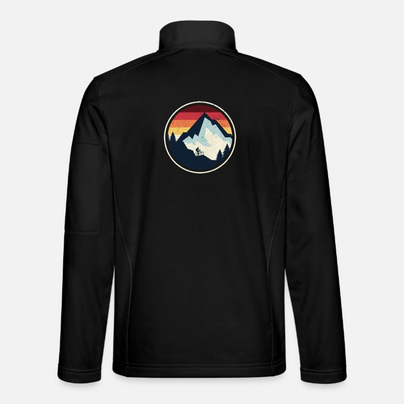 Sunset Peak MTB Silhouette Unisex Softshell Jacket