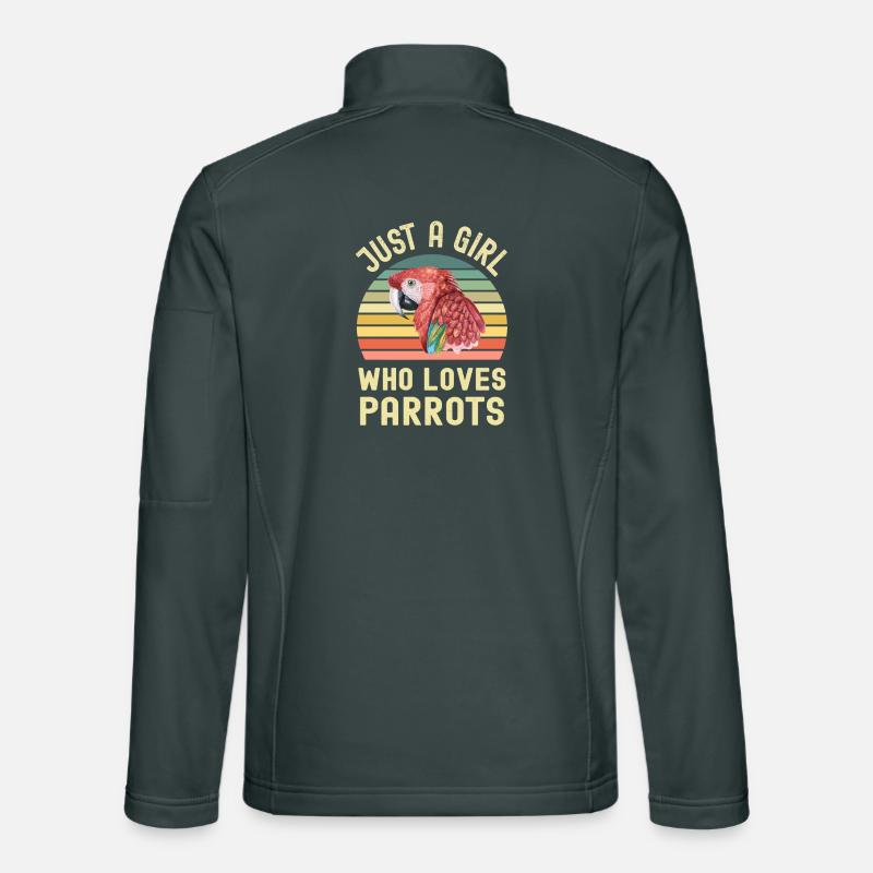 Parrot Macaw Unisex Softshell Jacket