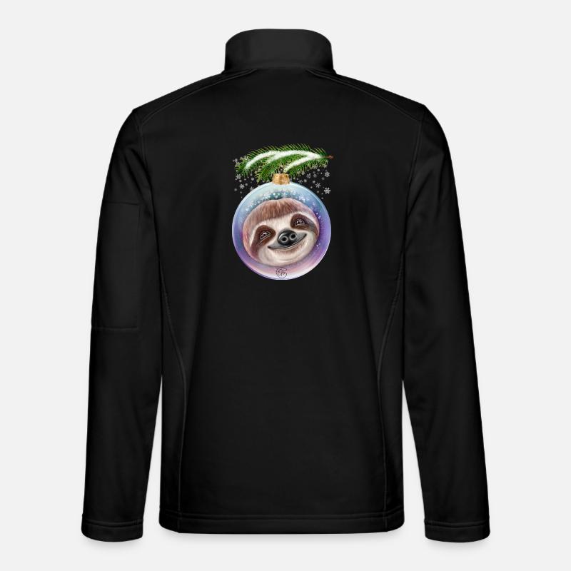 Weihnachten Faultier Schnee niedlich - Unisex Softshelljacke - Schwarz