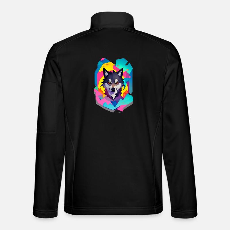 Wolf - Unisex Softshell Jacket - black