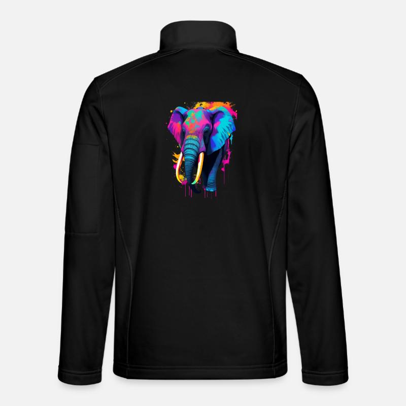 Elefant - Unisex Softshelljacke - Schwarz