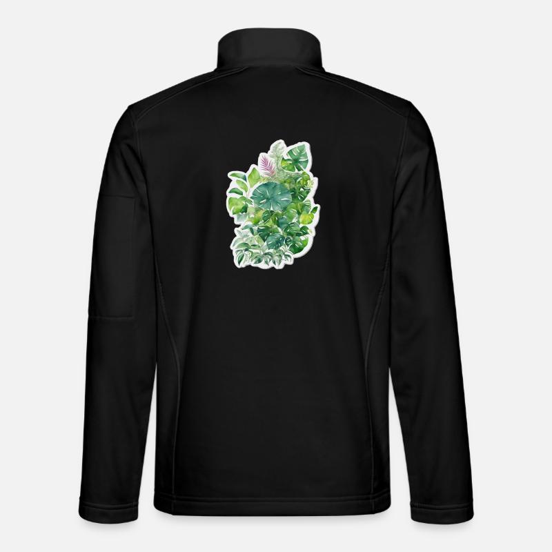 Dschungelblätter - Unisex Softshelljacke - Schwarz