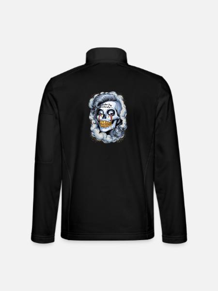 Another Day in Paradise - Skelettschädel - Unisex Softshelljacke - Schwarz - Hinten