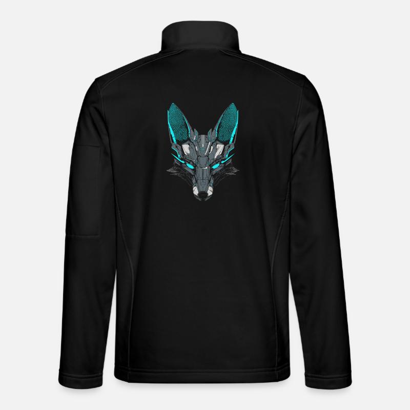 Mecha Fox - Unisex Softshell Jacket - black