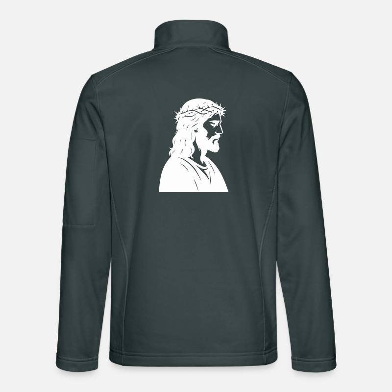 Jesus Christ Silhouette Unisex Softshell Jacket