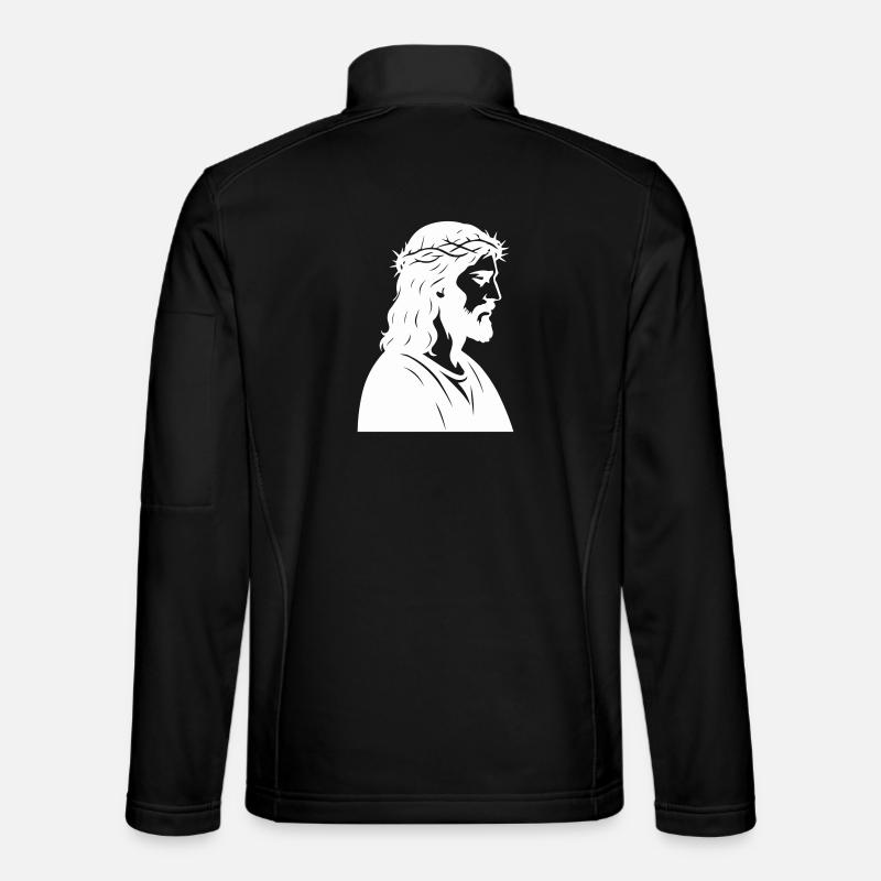 Jesus Christ Silhouette Unisex Softshell Jacket