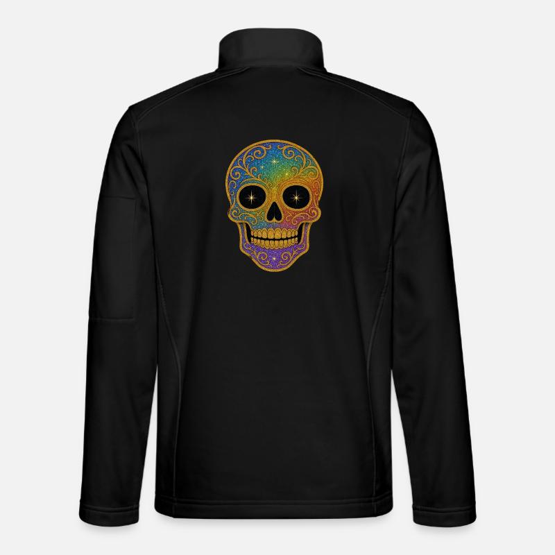 Rainbow Skull Design - Unisex Softshell Jacket - black