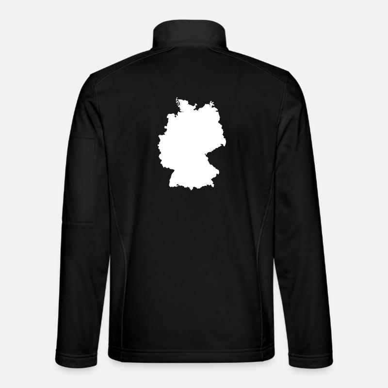 Deutschland Karte Silhouette Kontur - Unisex Softshelljacke - Schwarz