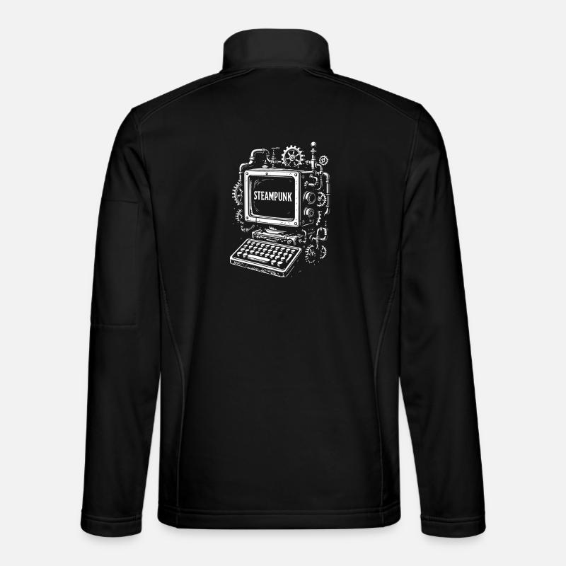 Steampunk Computer Getriebe - Unisex Softshelljacke - Schwarz
