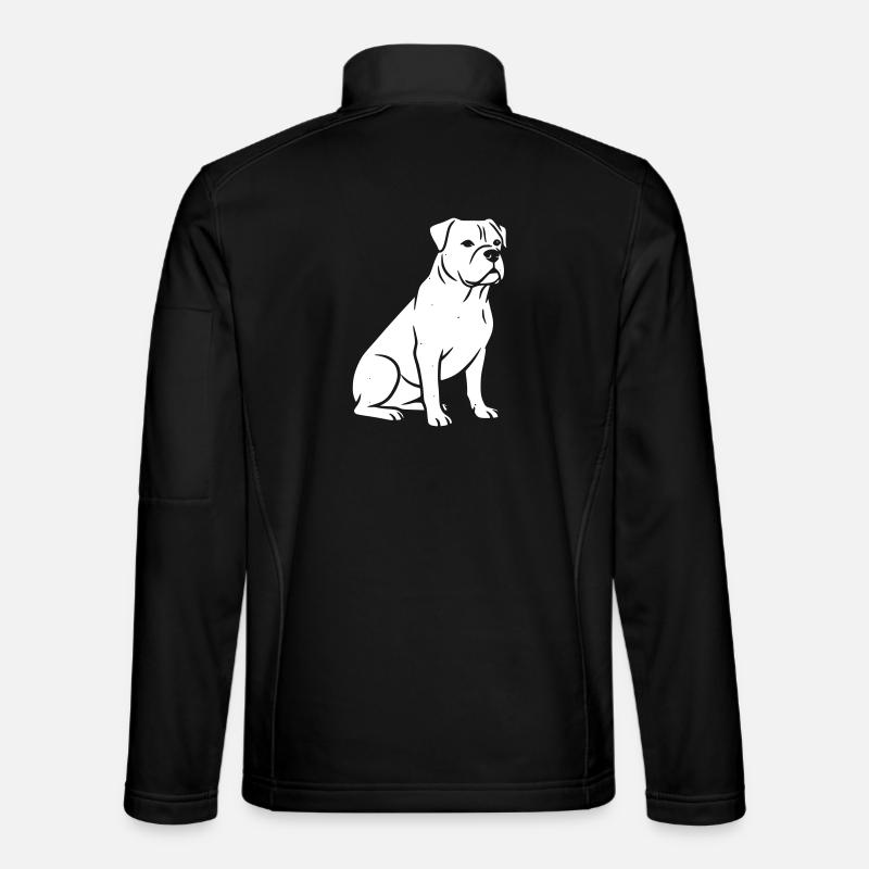 chien chiens vectorielle art design - Veste en tissu softshell Unisexe - noir
